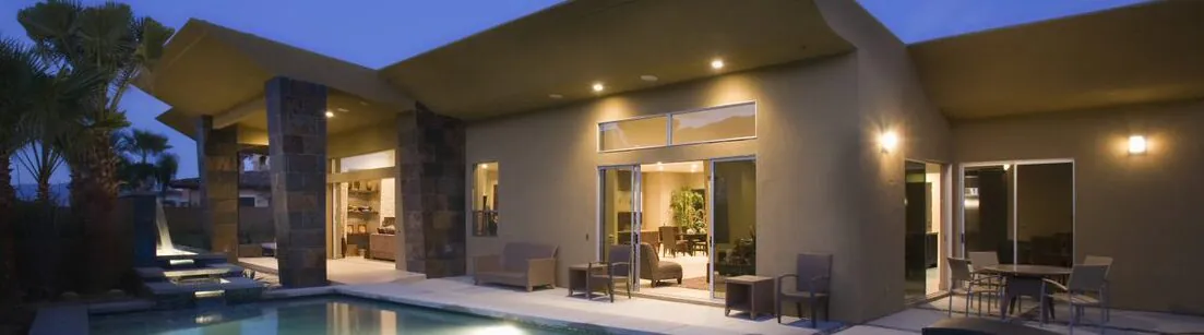 LED sensor lighting in the garden